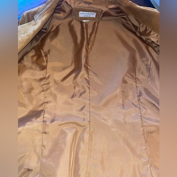 Vintage Covington Caramel Swede Jacket size M - Picture 8 of 9